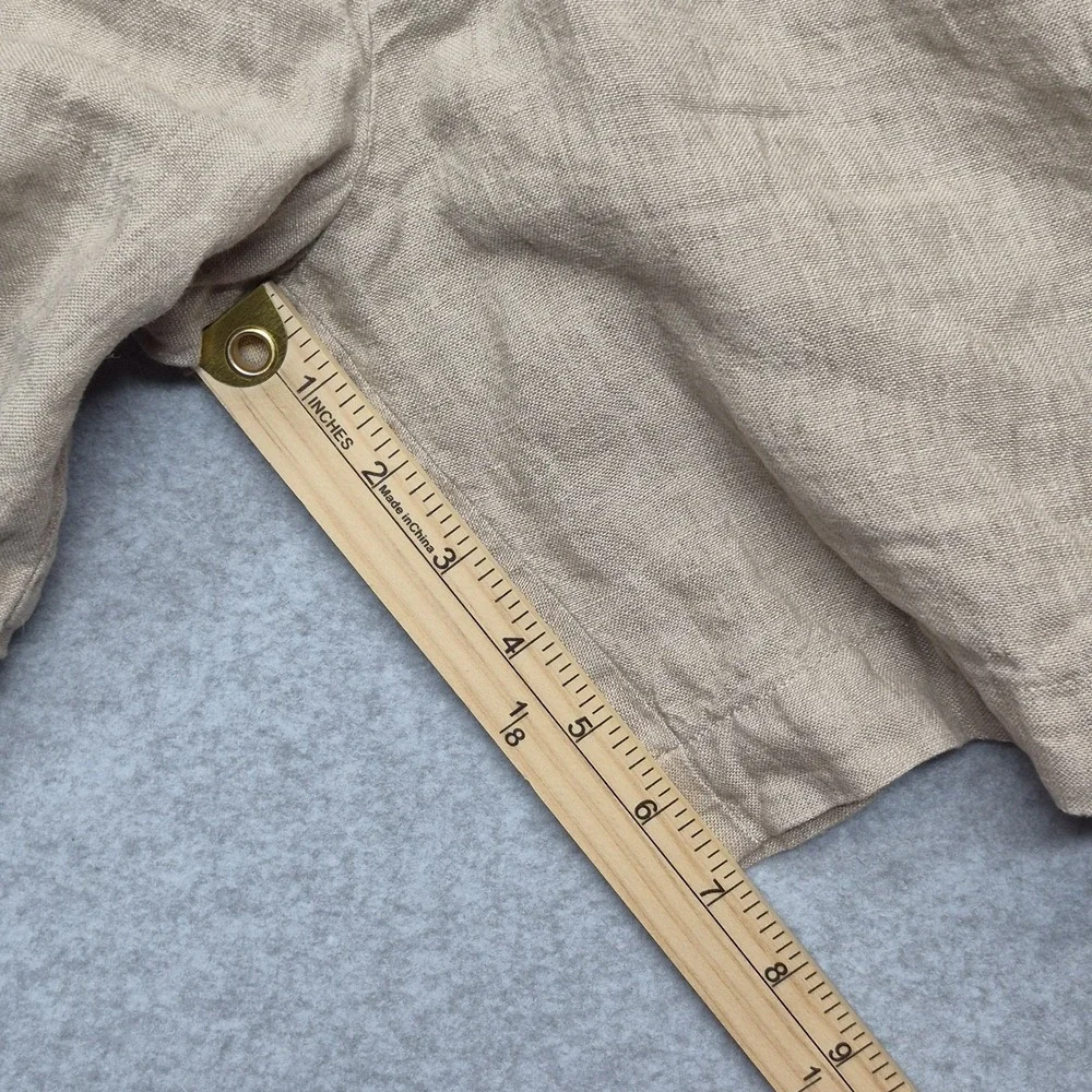Banana Republic Shorts Mens Size 33 Tan Linen Blend Chino Oatmeal Casual Flat
